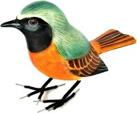 Hand Carved Wooden Redstart  ~ OOAK Christmas & Birthday Gift - Image 3