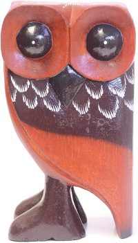 Hand Carved Wooden Owl with Square Body ~ OOAK Christmas & Birthday Gift - Image 2