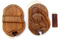 Hand Carved Wooden Mother and Son  ~ OOAK Christmas & Birthday Gift - Image 3