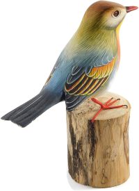 Hand Carved Wooden Parula  ~ OOAK Christmas & Birthday Gift - Image 3