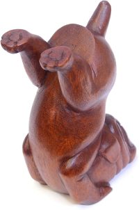 Hand Carved Wooden Circus Dog Playing Tricks  ~ OOAK Christmas & Birthday Gift - Image 5