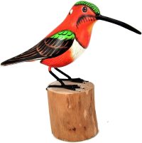 Hand Carved Wooden Allen's Hummingbird  ~ OOAK Christmas & Birthday Gift