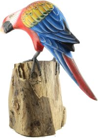 Hand Carved Wooden Scarlet Macaw  ~ OOAK Christmas & Birthday Gift - Image 6