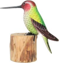 Hand Carved Wooden Anna's Hummingbird  ~ OOAK Christmas & Birthday Gift - Image 5