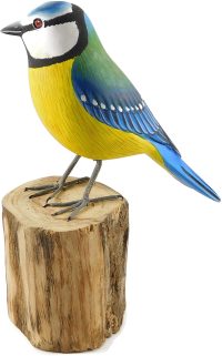 Hand Carved Wooden Eurasian Blue Tit  ~ OOAK Christmas & Birthday Gift - Image 4