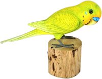 Hand Carved Wooden Budgerigar  ~ OOAK Christmas & Birthday Gift