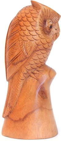 Hand Carved Brown Wooden Owl ~ OOAK Christmas & Birthday Gift - Image 6