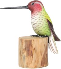 Hand Carved Wooden Anna's Hummingbird  ~ OOAK Christmas & Birthday Gift - Image 4