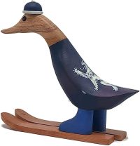 Wooden Duck Skiing Team Scotland ~ OOAK Christmas & Birthday Gift - Image 4