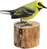 Hand Carved Wooden Pine Warbler  ~ OOAK Christmas & Birthday Gift