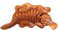 Hand Carved Wooden Crocodile   ~ OOAK Christmas & Birthday Gift