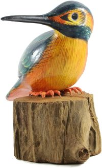 Hand Carved Wooden Kingfisher ~ OOAK Christmas & Birthday Gift