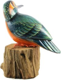 Hand Carved Wooden Kingfisher ~ OOAK Christmas & Birthday Gift - Image 5