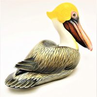 Hand Carved Wooden Brown Pelican Decoy   ~ OOAK Christmas & Birthday Gift - Image 5