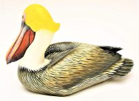 Hand Carved Wooden Brown Pelican Decoy   ~ OOAK Christmas & Birthday Gift - Image 3