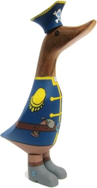 Wooden Duck Caribbean Pirate in Blue ~ OOAK Christmas & Birthday Gift - Image 4