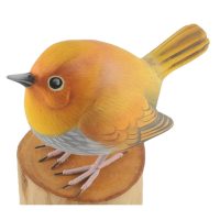 Hand Carved Wooden Chubby Robin  ~ OOAK Christmas & Birthday Gift - Image 3