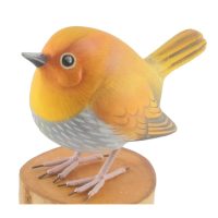 Hand Carved Wooden Chubby Robin  ~ OOAK Christmas & Birthday Gift - Image 4