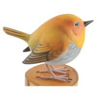 Hand Carved Wooden Chubby Robin  ~ OOAK Christmas & Birthday Gift - Image 5