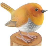 Hand Carved Wooden Chubby Robin  ~ OOAK Christmas & Birthday Gift - Image 9