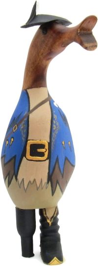 Wooden Duck Caribbean Peg Leg Pirate ~ OOAK Christmas & Birthday Gift