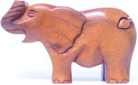 Hand Carved Wooden Elephant  ~ OOAK Christmas & Birthday Gift