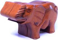 Hand Carved Wooden Elephant  ~ OOAK Christmas & Birthday Gift - Image 5