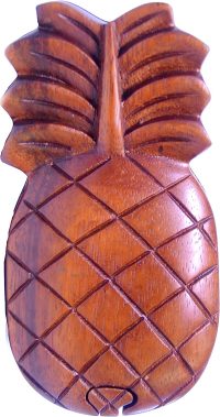 Hand Carved Wooden Pineapple  ~ OOAK Christmas & Birthday Gift