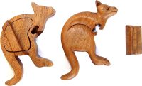 Hand Carved Wooden Kangaroo  ~ OOAK Christmas & Birthday Gift - Image 5