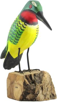 Hand Carved Wooden Green Hummingbird ~ OOAK Christmas & Birthday Gift - Image 2