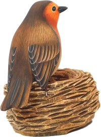 Hand Carved Wooden Robin and Eggs in Nest  ~ OOAK Christmas & Birthday Gift - Image 6