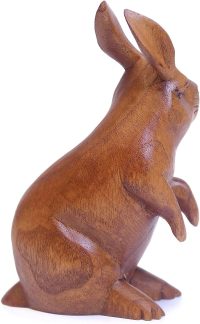 Hand Carved Wooden Rabbit  ~ OOAK Christmas & Birthday Gift - Image 4