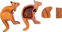 Hand Carved Wooden Kangaroo  ~ OOAK Christmas & Birthday Gift - Image 6