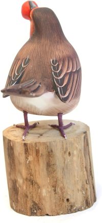 Hand Carved Wooden Robin Eats Berry  ~ OOAK Christmas & Birthday Gift - Image 3