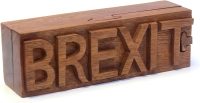 Hand Carved Wooden Brexit  ~ OOAK Christmas & Birthday Gift