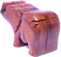 Hand Carved Wooden Elephant  ~ OOAK Christmas & Birthday Gift - Image 3