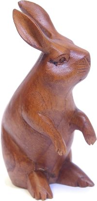 Hand Carved Wooden Rabbit  ~ OOAK Christmas & Birthday Gift - Image 5