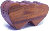 Hand Carved Wooden Two Hearts  ~ OOAK Christmas & Birthday Gift - Image 5