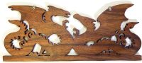 Hand Carved Wooden Two Winged Dragons  ~ OOAK Christmas & Birthday Gift - Image 2