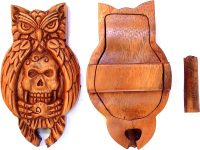 Hand Carved Wooden Owl and Death  ~ OOAK Christmas & Birthday Gift - Image 4