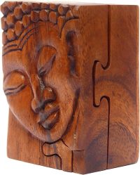 Hand Carved Wooden The Sleeping Buddha  ~ OOAK Christmas & Birthday Gift