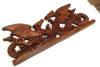 Hand Carved Wooden Two Winged Dragons  ~ OOAK Christmas & Birthday Gift - Image 3