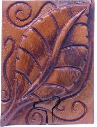 Hand Carved Wooden Leaf  ~ OOAK Christmas & Birthday Gift