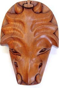 Hand Carved Wooden Dragon Head  ~ OOAK Christmas & Birthday Gift - Image 2