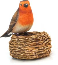 Hand Carved Wooden Robin and Eggs in Nest  ~ OOAK Christmas & Birthday Gift - Image 2