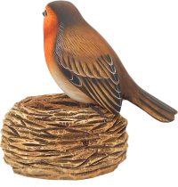 Hand Carved Wooden Robin and Eggs in Nest  ~ OOAK Christmas & Birthday Gift - Image 8