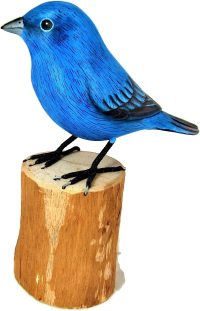 Hand Carved Wooden Mountain Bluebird  ~ OOAK Christmas & Birthday Gift - Image 4