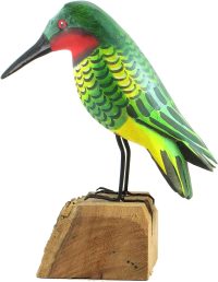 Hand Carved Wooden Green Hummingbird ~ OOAK Christmas & Birthday Gift - Image 5