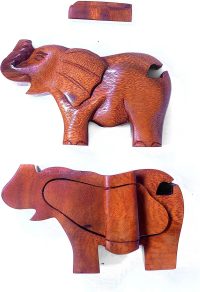 Hand Carved Wooden Elephant  ~ OOAK Christmas & Birthday Gift - Image 6