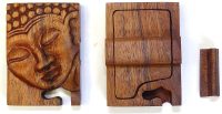 Hand Carved Wooden The Sleeping Buddha  ~ OOAK Christmas & Birthday Gift - Image 5